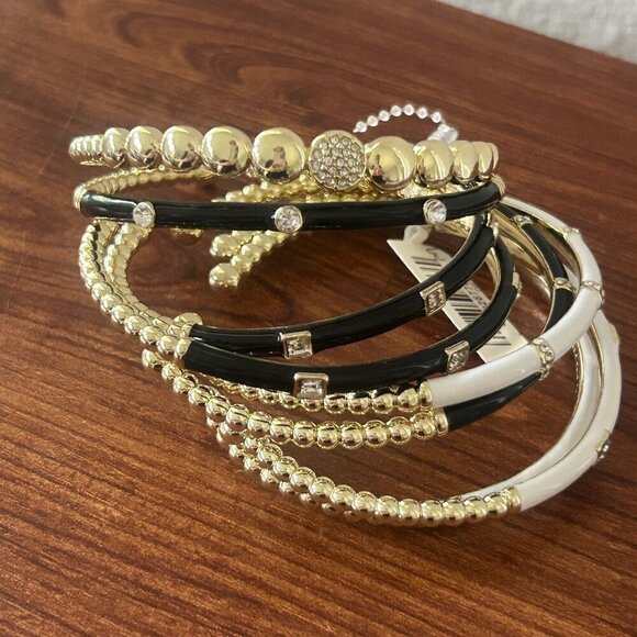 Heidi Daus Slim Pickens Black and White 8-piece Bracelet Set NWT - Picture 2 of 16